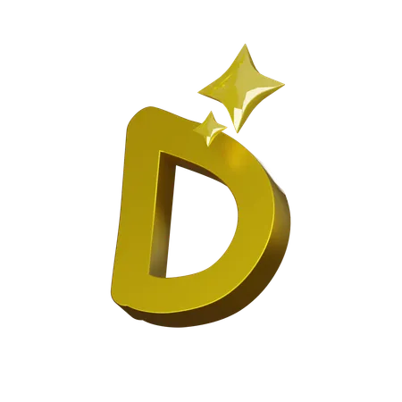 Free Alfabeto d  3D Icon