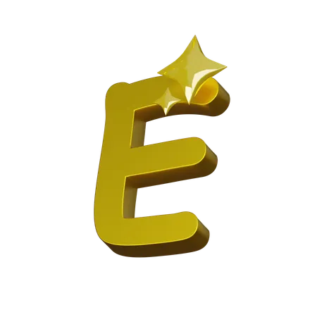 Free Alfabeto e  3D Icon