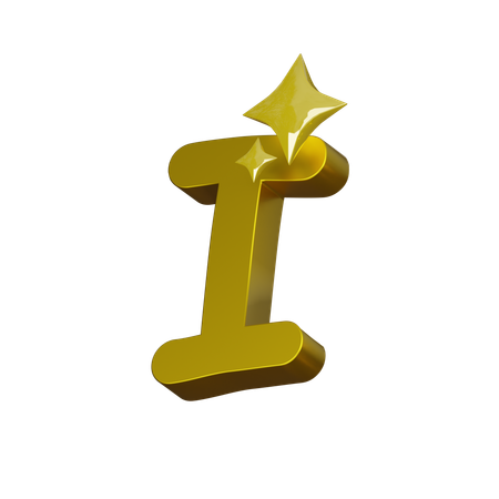 Free Alfabeto i  3D Icon