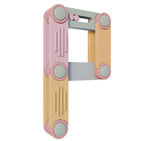 Free Alfabeto p  3D Icon