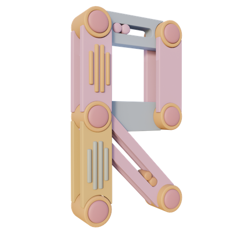 Free Alfabeto r  3D Icon