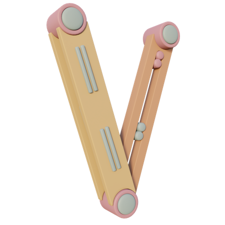 Free Alfabeto v  3D Icon
