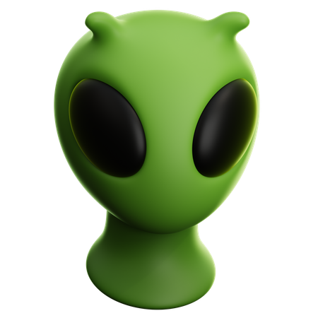 Free Alien Head 3D Icon