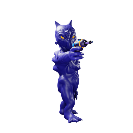 Free Alien With Gun  3D Icon