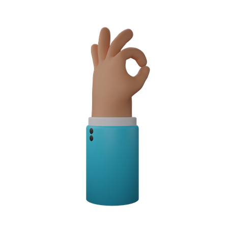 Free All okay hand gesture 3D Illustration