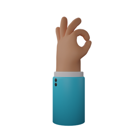 Free All okay hand gesture  3D Icon