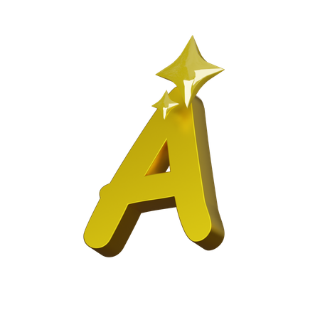 Free Alphabet A  3D Icon