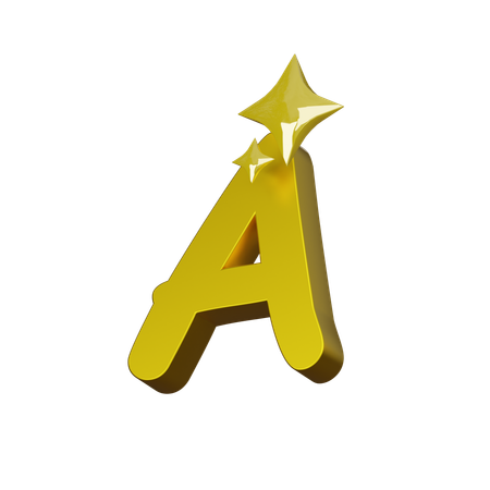 Free Alphabet A  3D Icon