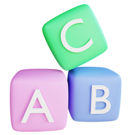 Free Alphabet Cubes  3D Icon