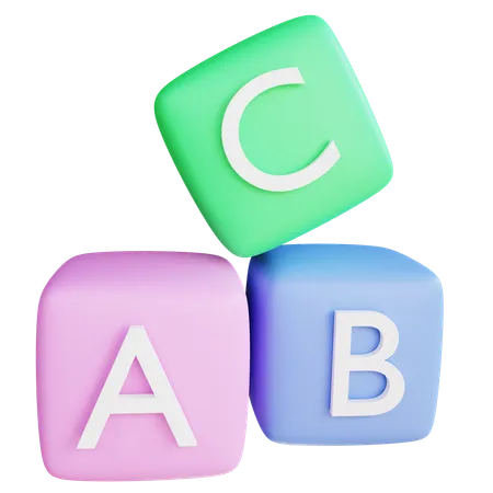 Free Alphabet Cubes  3D Icon