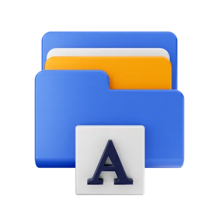 Free Alphabet Folder  3D Icon