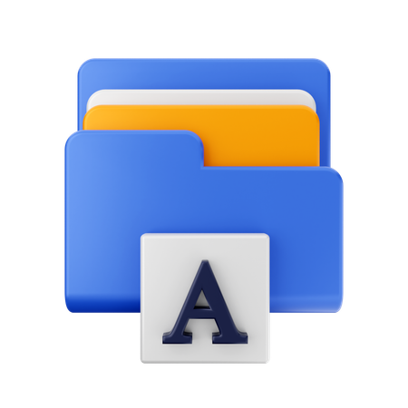 Free Alphabet Folder  3D Icon