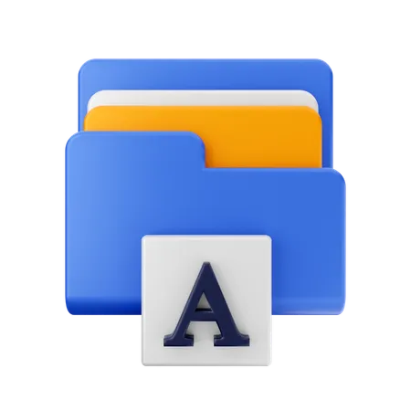 Free Alphabet Folder  3D Icon