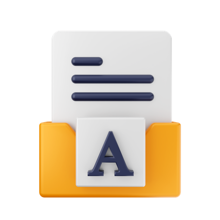 Free Alphabet Folder  3D Icon