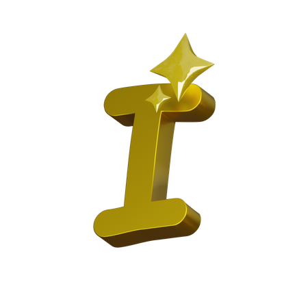 Free Alphabet I  3D Icon