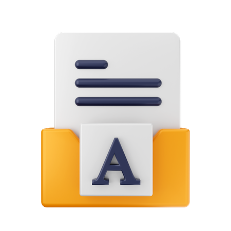 Free Alphabet-Ordner  3D Icon