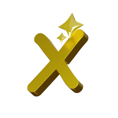 Free Alphabet X 3 D Icon 3D Icon