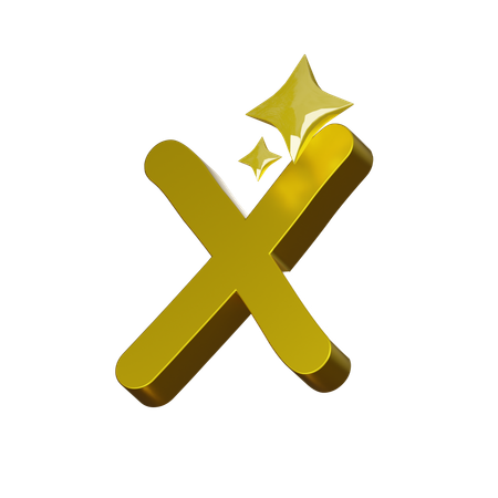 Free Alphabet X  3D Icon