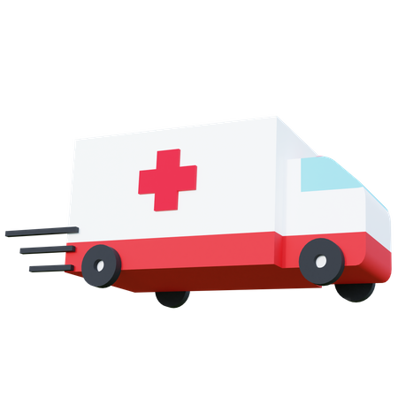 Free Ambulance  3D Icon