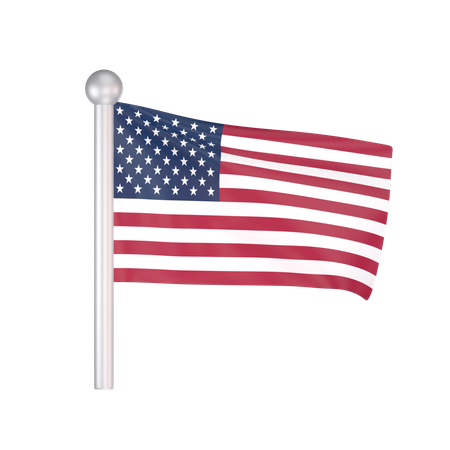 Free America Flag  3D Icon