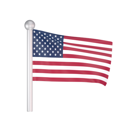 Free Amerika Flagge  3D Icon