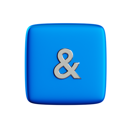 Free Ampersand Button  3D Icon