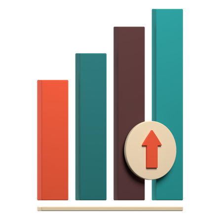 Free Gráfico de crecimiento de análisis  3D Icon