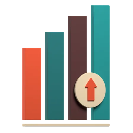 Free Gráfico de crecimiento de análisis  3D Icon