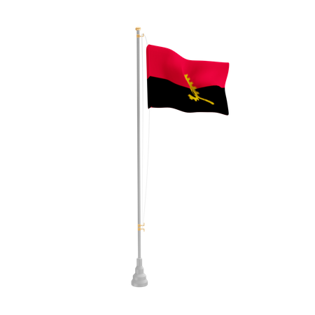 Free Angola  3D Flag