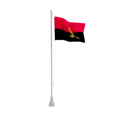 Free Angola  3D Flag