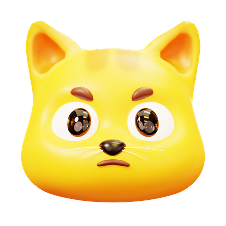 Free Angry Cat  3D Icon
