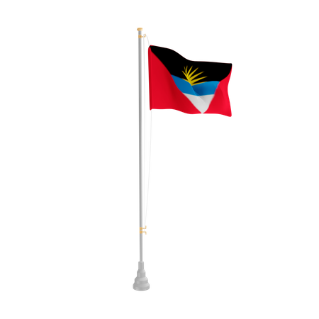 Free Antígua e Barbuda  3D Flag