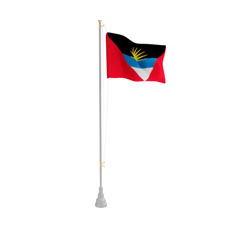 Free Antígua e Barbuda  3D Flag