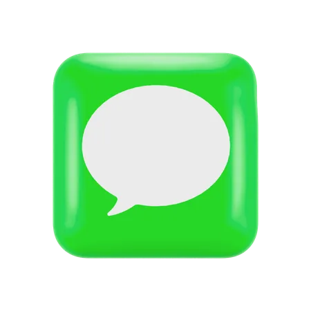 Free Aplicación de mensajes para iPhone  3D Logo