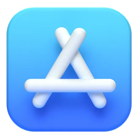 Free App Store in IOS  3D Logo