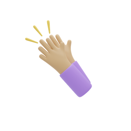 Free Applaudir le geste de la main  3D Icon