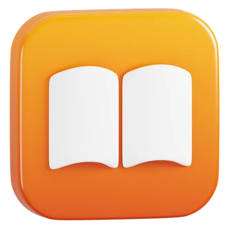 Free Apple Books Application  3D Icon