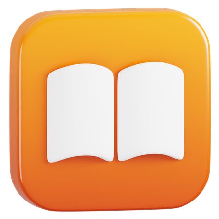 Free Apple Books Application  3D Icon