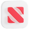 apple news application logo 3d logo