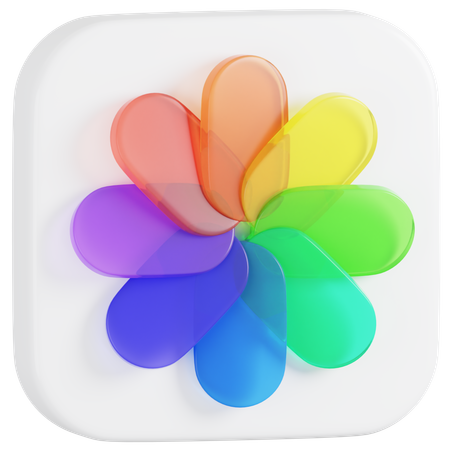 Free Apple Photos Application  3D Icon