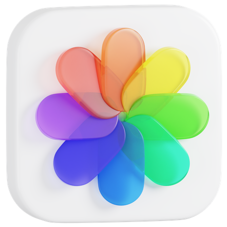 Free Apple Photos Application  3D Icon