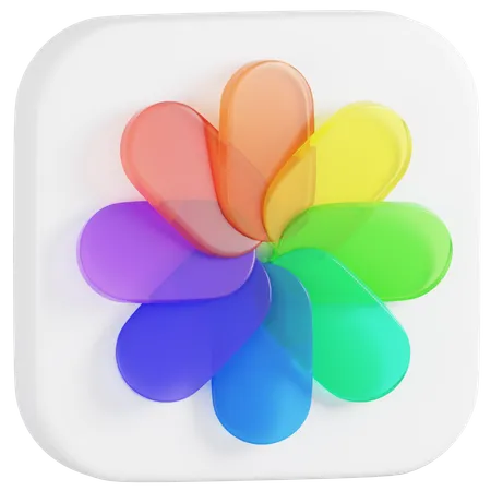 Free Apple Photos Application Logo  3D Icon
