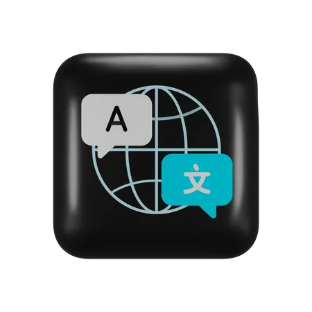 Free Apple Translate Application  3D Logo