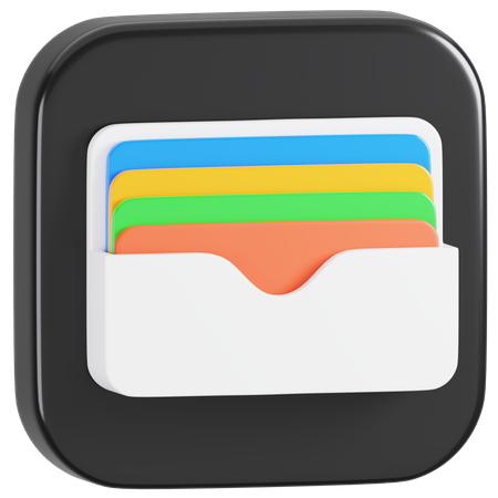 Free Apple Wallet  3D Icon
