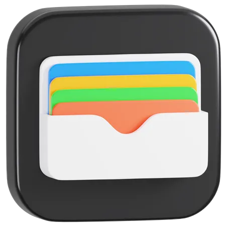 Free Apple Wallet  3D Icon