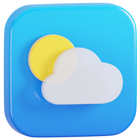 Free Apple Weather Application  3D Icon