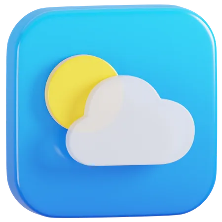 Free Apple Weather Application Logo  3D Icon