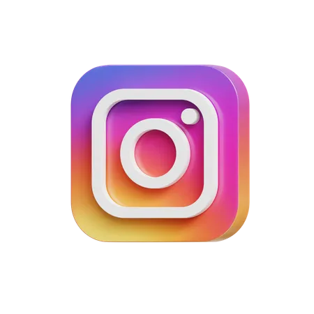 Free Applications Instagram  3D Icon