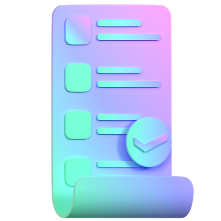 Free Approved Checklist  3D Icon