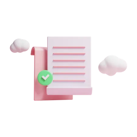 Free Approved Document  3D Icon